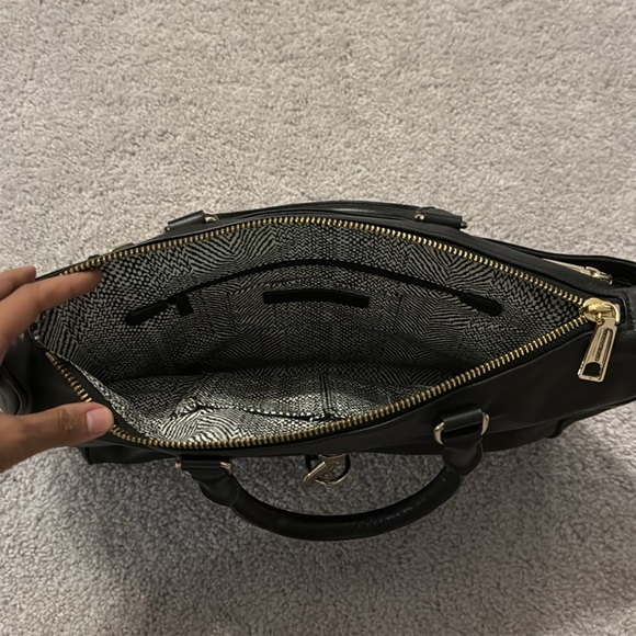 Rebecca Minkoff Small Laptop Bag, Black with Gold Hardware - Picture 4 of 4